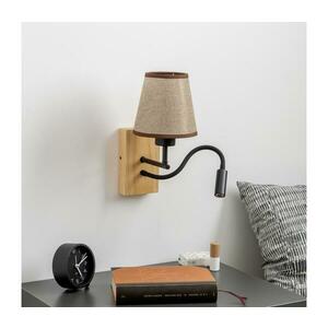 Brilagi - LED Fali lámpa NUBILA WOOD 1xE27/25W/230V + LED/3W tölgy/barna BG1564+BG1570 kép