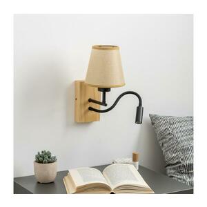 Brilagi - LED Fali lámpa NUBILA WOOD 1xE27/25W/230V +LED/3W tölgy/világosbarna BG1564+BG1571 kép