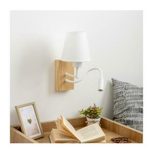Brilagi - LED Fali lámpa NUBILA WOOD 1xE27/25W/230V + LED/3W tölgy/fehér BG1565+BG1573 kép