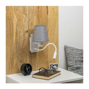 Brilagi - LED Fali lámpa NUBILA 1xE27/25W/230V + LED/3W fehér/szürke BG1559+BG1569 kép