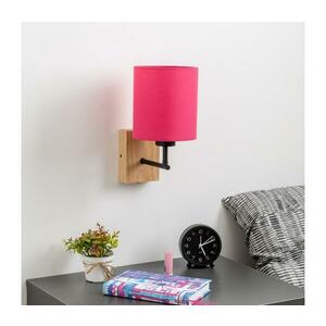 Brilagi - Fali lámpa NUBILA WOOD 1xE27/25W/230V tölgy/rózsaszín BG1561+BG1577 kép