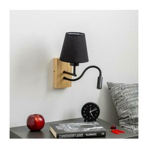 Brilagi - LED Fali lámpa NUBILA WOOD 1xE27/25W/230V + LED/3W tölgy/fekete BG1564+BG1568 kép
