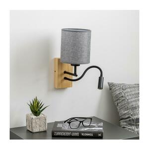 Brilagi - LED Fali lámpa NUBILA WOOD 1xE27/25W/230V + LED/3W tölgy/szürke BG1564+BG1582 kép