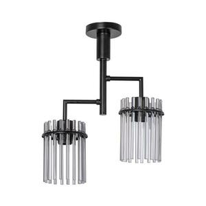 Csillár rúdon 2xE27/60W/230V fekete/füstös W kép