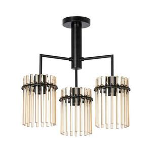 Csillár rúdon 3xE27/60W/230V fekete/bézs W kép