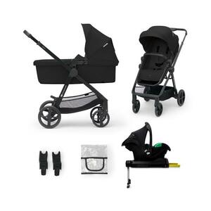 KINDERKRAFT NEWLY Classic 4v1 fekete babakocsi + MINK PRO autósülés KSNEWL00BLK400I kép
