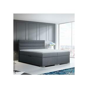 Blanář Kárpitozott ágy ágyneműtartóval és topperes matracokkal NEW BOLERO 160x200 cm szürke BIA160x200 s matracemi a topperem kép