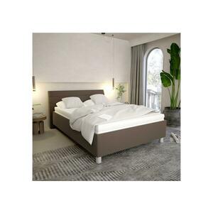 Blanář Kárpitozott ágy tárolóhellyel és matraccal DALMA 140x200 cm szürke/barna DEX140x200 s matrací kép