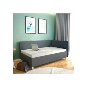 Blanář EMILE kárpitozott heverő tárolóval és matraccal, 110x200 cm, szürke FIO110x200 s matrací a dvě čela kép