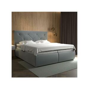 Blanář Boxspring ágy ELEN 180x200 cm szürke matraccal és topperrel RIC180x200 s matrací a topperem kép