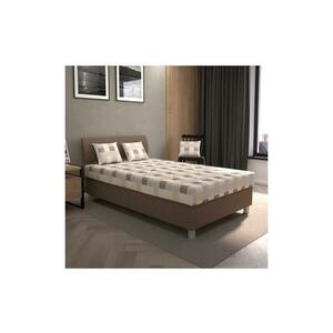 Blanář GEORGE kárpitozott ágy 120x200 cm, tárolóval és matraccal, barna SKT120x200 s matrací kép