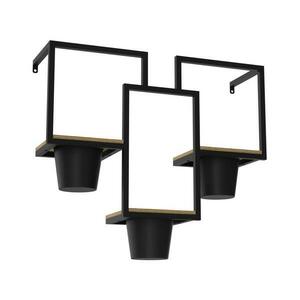 Fali virágcserép 46x53 cm fekete 8093 kép