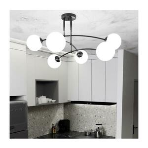 EMIBIG Csillár PREGOS 6xE14/10W/230V fekete/fehér 670/6 kép