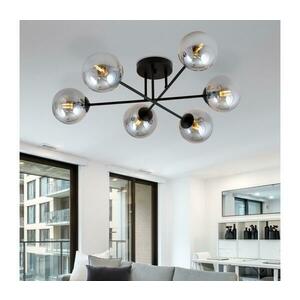 EMIBIG Csillár ROMA 6xE14/10W/230V fekete/füstös 1245/6 kép