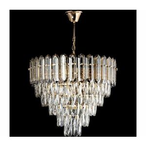 LED láncos csillár 9xE27/60W/230V + 6xLED/6W, átm. 50 cm, arany W kép