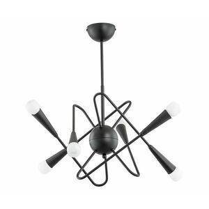 Csillár rúdon APPER 6xE14/10W/230V fekete 25066 kép