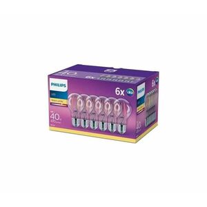 KÉSZLET 6x LED Izzó VINTAGE Philips E27/4W/230V 2700K 9290018900C kép