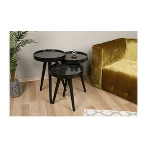 KÉSZLET 3x Kisasztal CALL fekete 572KTE1105 kép