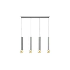 Csillár zsinóron TUBA 4xE27/15W/230V szürke W kép