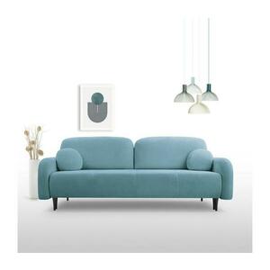 Laski CLOUDY kihúzható kárpitozott háromszemélyes kanapé, türkiz 8590828984924 kép