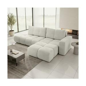 Laski ALMADA kinyitható, jobb oldali L alakú kárpitozott sarokülőgarnitúra tárolóval, bézs 8590828985129 kép