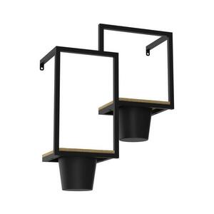 Fali virágcserép 46x36 cm fekete 8092 kép