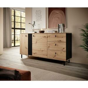 Laski BADIA szekrény tölgy/antracit színben 8590828986447 kép