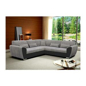 Filex VISEU kihúzható, jobbos L alakú sarokgarnitúra tárolóval, szürke/fekete DELUXE RIGHT kép