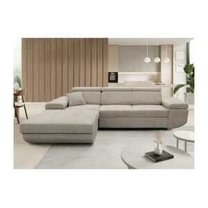 Filex CASTELO balos L alakú, ággyá alakítható sarokkanapé tárolóval, szürke MAXIMO NEW (GANS) LEFT kép