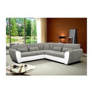 Filex Ággyá nyitható L alakú VISEU sarokkanapé tárolóval, balos, szürke/fehér DELUXE LEFT kép