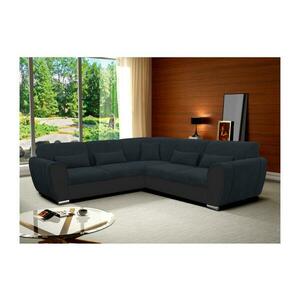 Filex Kihúzható, L alakú, balos sarok ülőgarnitúra tárolórekesszel VISEU antracit/fekete DELUXE LEFT kép