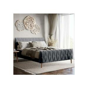 Meble Polskie Kárpitozott ágy matrac nélkül FLORA 180x200 cm szürke 04KTCVSLW503A kép