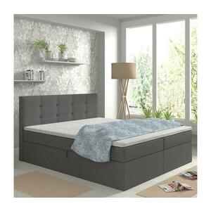 Meble Polskie Kárpitozott ágy matracokkal és topperrel, ágy alatti tárolóval EMBER 180x200 cm antracit 04KTCLU574P180V1S1ML96 kép