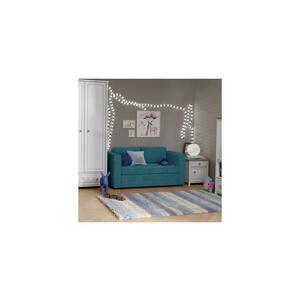 Meble Polskie Kárpitozott, ággyá nyitható, kétüléses karfás kanapé LAYLA kék 04PACSO501A136S1SO86 kép