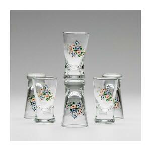 Készlet 6x Felespohár átlátszó csokor motívummal no. 3 kép