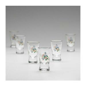 Készlet 6x likőrös üveg csokor motívummal no. 3 kép