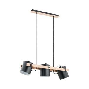 Csillár zsinóron ARI 3xE27/15W/230V fekete/bézs 62093 kép