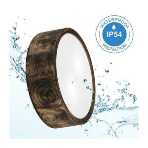 Fürdőszobai mennyezeti lámpa OAK SMOKY 2xE27/15W IP54, 27, 5 cm, tölgy/barna LD kép