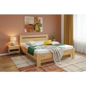 Fines Kétágyas ágy raklappal és tárolóhellyel, tömör fából AMARA 180x200 cm bükk 8590828129295 kép