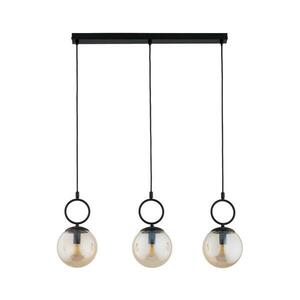 Csillár zsinóron SITRO 3xE14/10W/230V fekete/füstös bézs 62565 kép