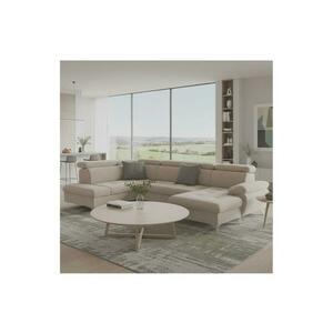 Cotta CATANIA U alakú, balos, tárolós sarokkanapé, bézs C690698AURO.OTM KLEIN kép