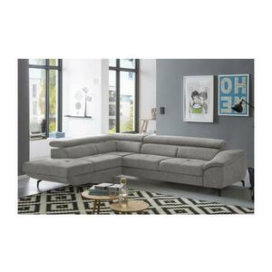 Cotta Bővíthető sarokkanapé tárolóval L alakú BRESCIA balos szürke C681663 FAMOUS OTM/BK kép