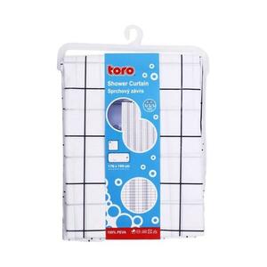 UTC TORO EASY zuhanyfüggöny 178x199 cm fehér/fekete 268634 kép