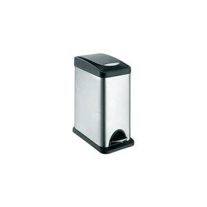 UTC 8 l szemetes, fekete/szálcsiszolt rozsdamentes acél 270232 kép