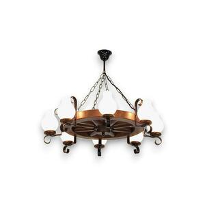 Brilagi - Láncra szerelt ROATA csillár 8xE14/40W/230V, átmérő 70 cm, bükk/dió EX-01052 kép