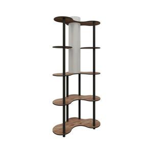 Állólámpa polcokkal 1xE27/40W/230V 150 cm fekete/barna 666PTR1116 kép