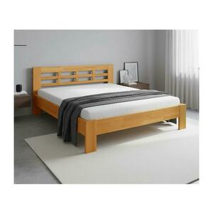 Fines Angela tömör fa franciaágy 180x200 cm világos dió 8590828141181 kép