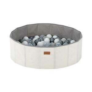 Gyerek száraz medence labdákkal, 80 cm átmérő, fehér/szürke 306WLG1105 kép