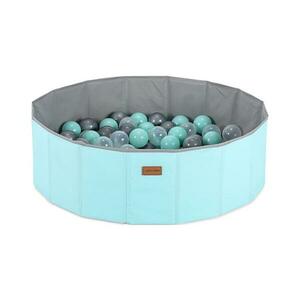 Gyerek száraz medence labdákkal, 80 cm átmérő, kék/szürke 306WLG1106 kép