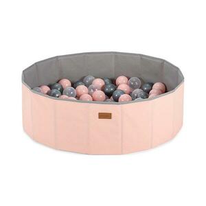 Gyerek száraz medence labdákkal, átmérő 80 cm, rózsaszín/szürke 306WLG1104 kép